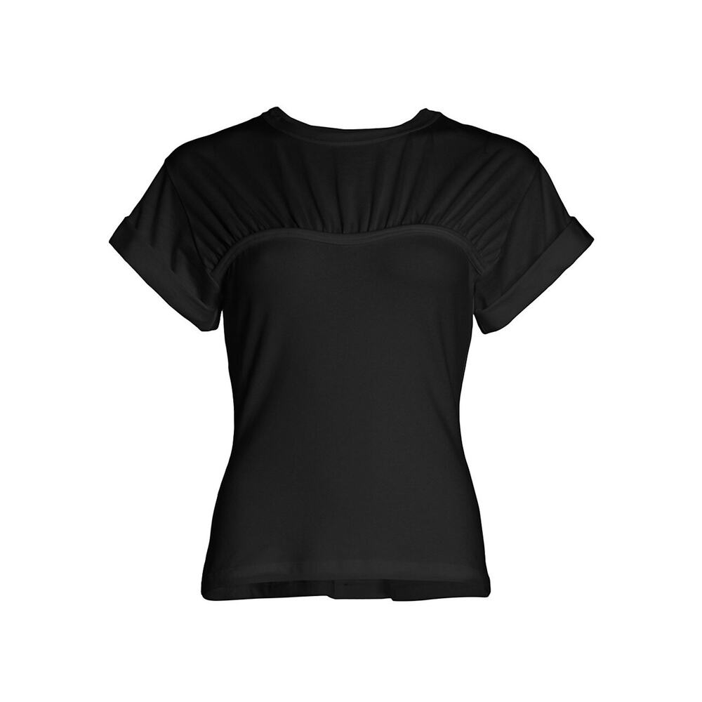 A.L.C. 'Frankie' Black Cotton T-Shirt Size S